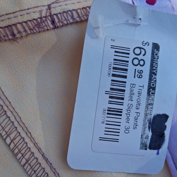 💖 BuddyLove Travolta Pink Metallic Pants 30 Ballet Slipper High Rise NWT - Picture 5 of 11